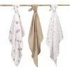 BabyOno textilpelenka színes 3db taupe macimintás 348/15