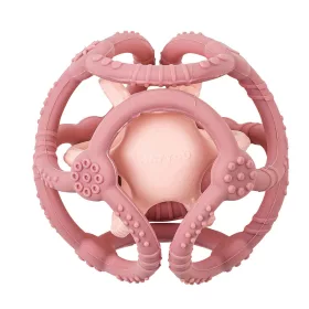   Nattou rágóka szilikon labda szett 2db pink-világosrózsaszín
