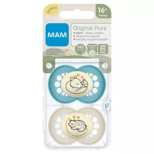 MAM játszócumi Original Night Pure szilikon 16hó dupla