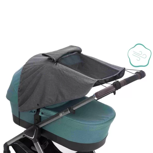 Fillikid kiegészítõ naptetõ babakocsira és mózeskosárra Deluxe szürke-melange 1521-17