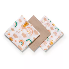 BabyOno textilpelenka színes 3db bézs 348/08