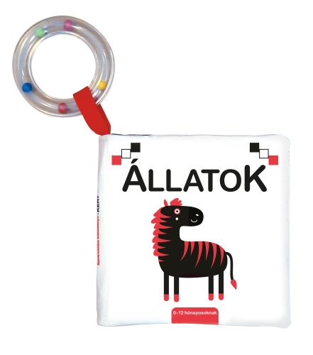 Kontrasztos babakönyv - Állatok - fejlesztő bébijáték - Palincs Játék