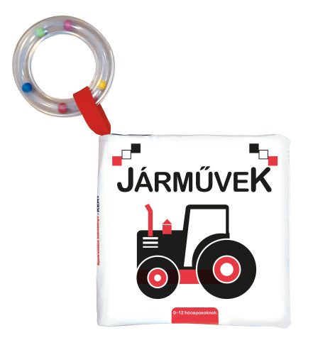 Kontrasztos babakönyv - Járművek - fejlesztő bébijáték