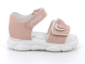 Primigi - Tépőzáras kislány szandál - Rózsaszín, szívecskével  - 7871800-26