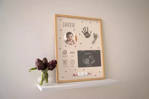 Petit Artichaut birth frame - kéz- és láblenyomat készlet