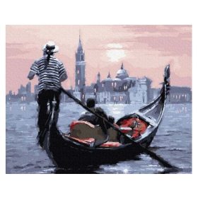 Naplemente Velence felett  - számfestő - 40x50 cm Naplemente Velence felett  - számfestő - 40x50 cm