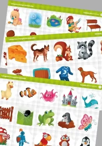 Látogatás a hangok birodalmába - Artikulációs szókártyák - gyakorló és vizsgálati képanyag