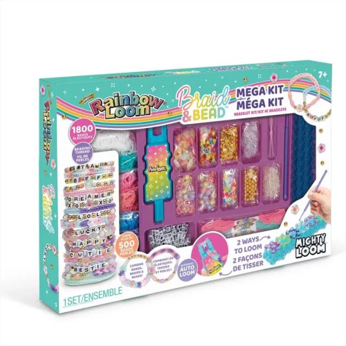 Rainbow Loom Auto Loom gumikarkötő készítő mega szett gyöngyökkel