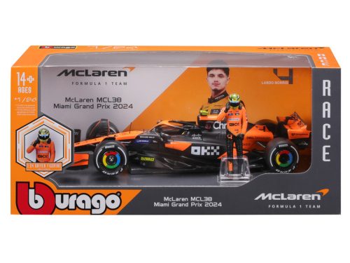 Bburago 1 /24 F1 versenyautó pilótával - McLaren MCL38