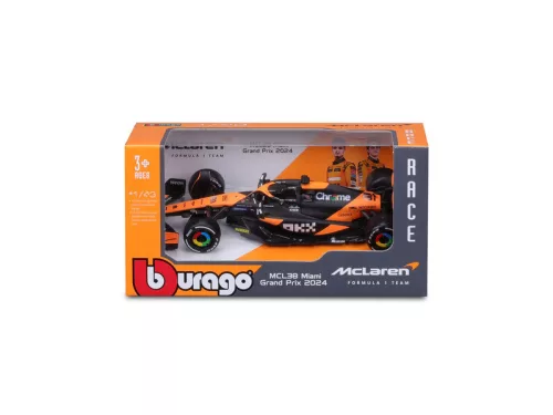 Bburago 1 /43 F1 versenyautó - McLaren Racing MCL38 (2024)