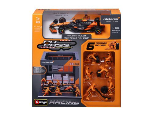 Bburago 1/43 F1 versenyautó - Mclaren MCL38 bokszutca