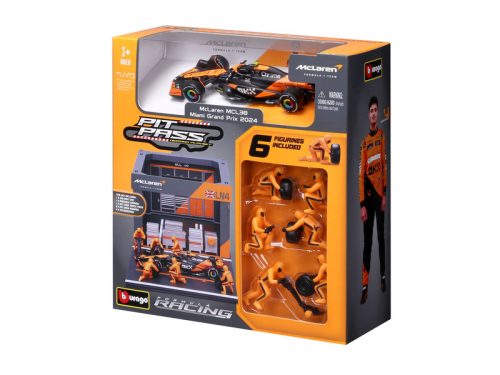 Bburago 1/43 F1 versenyautó - Mclaren MCL38 bokszutca