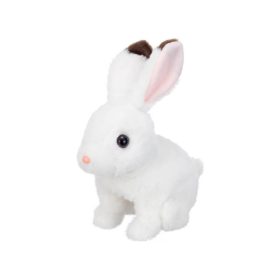 Ugró nyuszi fehér plüss