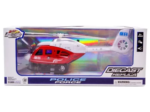 Fém rendõrségi helikopter - 21 cm