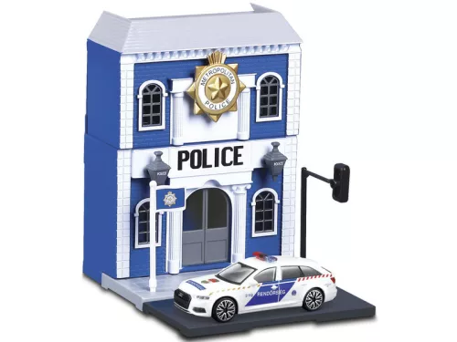 Bburago city 1 /43 - Audi A6 rendõrautó és rendõrörs