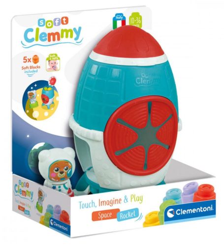 Clemmy érzékelést fejlesztő rakétás tároló puha építőkockákkal