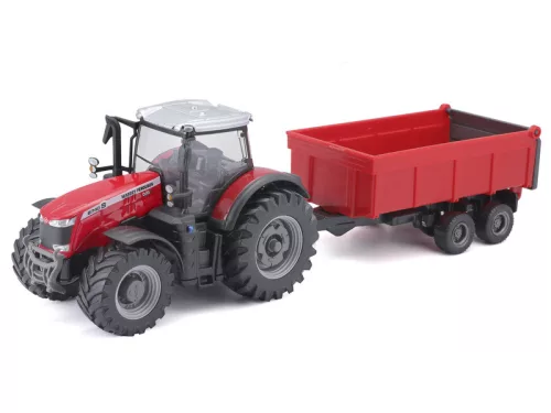 Bburago - Massey Fergusson 8740S utánfutóval