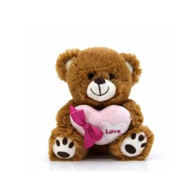 Maci szívvel 3f 18cm - Valentin napra