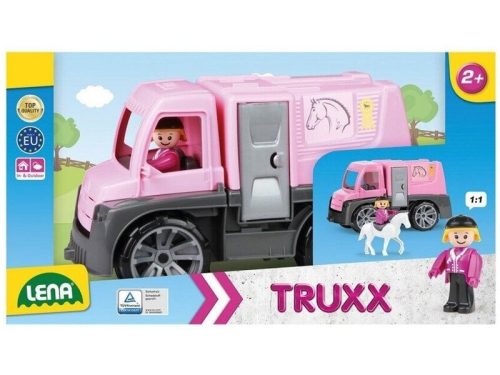 LENA: Mûanyag lószállító teherautó - 28 cm