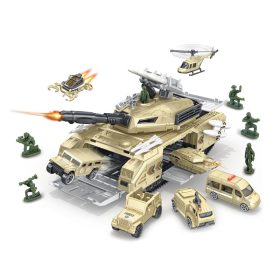 Katonai játékszett tankban (1 repülővel és 6 autóval) - Palincs Játék