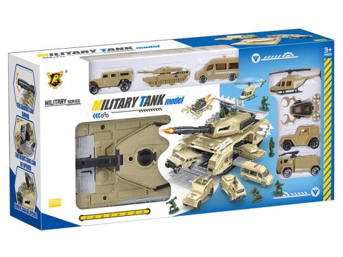 Katonai játékszett tankban (1 repülővel és 6 autóval) - Palincs Játék