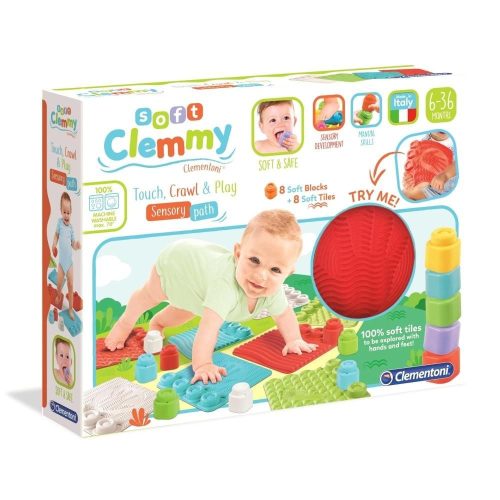 Clemmy érzékelést fejlesztő játszószőnyeg építőkockákkal