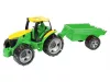 LENA: Óriás traktor utánfutóval - zöld, 94 cm