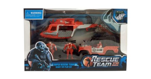 Mentő jármű figurákkal készlet