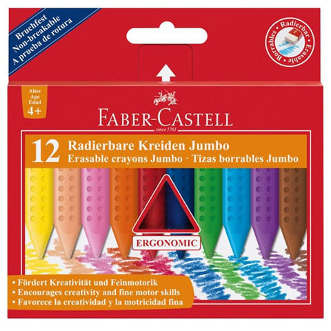 Faber-Castell - Radírozható zsírkréta készlet - 12 db-os
