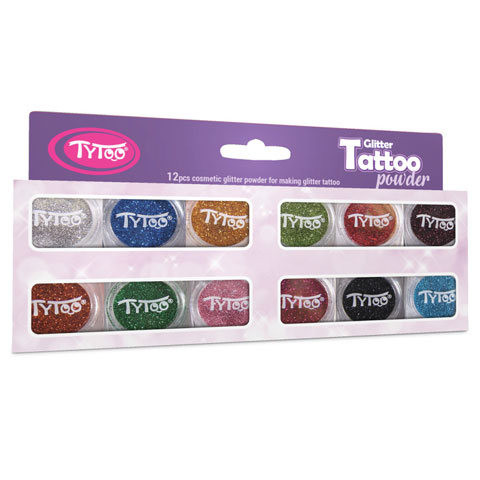 Tytoo - csillámpor szett  12 db-os